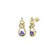 1 - Lamisa Tanzanite and Diamond Love Knot Dangling Earrings 