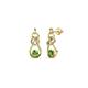 1 - Lamisa Green Garnet and Diamond Love Knot Dangling Earrings 