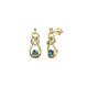 1 - Lamisa London Blue Topaz and Diamond Love Knot Dangling Earrings 