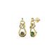 1 - Lamisa Diamond and Lab Created Alexandrite Love Knot Dangling Earrings 