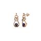1 - Lamisa Blue Sapphire and Diamond Love Knot Dangling Earrings 