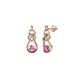 1 - Lamisa Pink Sapphire and Diamond Love Knot Dangling Earrings 