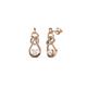 1 - Lamisa White Sapphire and Diamond Love Knot Dangling Earrings 