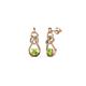1 - Lamisa Peridot and Diamond Love Knot Dangling Earrings 