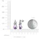 3 - Lamisa Amethyst and Diamond Love Knot Dangling Earrings 