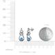 3 - Lamisa Blue Topaz and Diamond Love Knot Dangling Earrings 