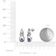 3 - Lamisa Iolite and Diamond Love Knot Dangling Earrings 