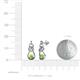 3 - Lamisa Peridot and Diamond Love Knot Dangling Earrings 