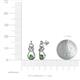 3 - Lamisa Green Garnet and Diamond Love Knot Dangling Earrings 