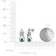 3 - Lamisa Emerald and Diamond Love Knot Dangling Earrings 
