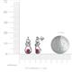 3 - Lamisa Ruby and Diamond Love Knot Dangling Earrings 