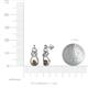 3 - Lamisa Smoky Quartz and Diamond Love Knot Dangling Earrings 