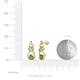 3 - Lamisa Green Garnet and Diamond Love Knot Dangling Earrings 
