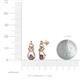 3 - Lamisa Iolite and Diamond Love Knot Dangling Earrings 