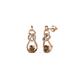 1 - Lamisa Smoky Quartz and Diamond Love Knot Dangling Earrings 