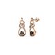 1 - Lamisa Black and White Diamond Love Knot Dangling Earrings 
