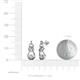 3 - Lamisa Lab Grown and Mined Diamond Love Knot Dangling Earrings 