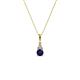 1 - Ofra Round Blue Sapphire and Diamond Pendant 