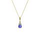1 - Ofra Round Tanzanite and Diamond Pendant 