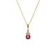 1 - Ofra Round Pink Tourmaline and Diamond Pendant 