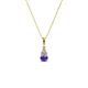 1 - Ofra Round Iolite and Diamond Pendant 