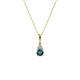 1 - Ofra Round Blue and White Diamond Pendant 