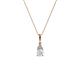 1 - Ofra Round White Sapphire and Diamond Pendant 
