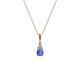 1 - Ofra Round Tanzanite and Diamond Pendant 