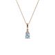 1 - Ofra Round Aquamarine and Diamond Pendant 