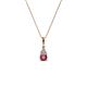 1 - Ofra Round Pink Tourmaline and Diamond Pendant 