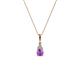 1 - Ofra Round Amethyst and Diamond Pendant 