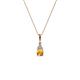 1 - Ofra Round Citrine and Diamond Pendant 