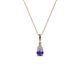 1 - Ofra Round Iolite and Diamond Pendant 
