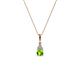 1 - Ofra Round Peridot and Diamond Pendant 