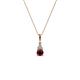 1 - Ofra Round Red Garnet and Diamond Pendant 