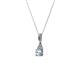 2 - Ofra Round Aquamarine and Diamond Pendant 