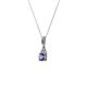 2 - Ofra Round Iolite and Diamond Pendant 