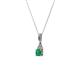 2 - Ofra Round Emerald and Diamond Pendant 