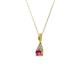 2 - Ofra Round Pink Tourmaline and Diamond Pendant 