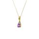 2 - Ofra Round Amethyst and Diamond Pendant 