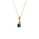 2 - Ofra Round Blue and White Diamond Pendant 