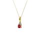 2 - Ofra Round Ruby and Diamond Pendant 