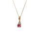 2 - Ofra Round Pink Tourmaline and Diamond Pendant 