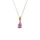 2 - Ofra Round Amethyst and Diamond Pendant 