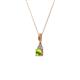 2 - Ofra Round Peridot and Diamond Pendant 