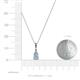 3 - Ofra Round Aquamarine and Diamond Pendant 
