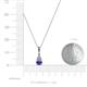 3 - Ofra Round Iolite and Diamond Pendant 