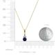 3 - Ofra Round Blue Sapphire and Diamond Pendant 