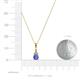 3 - Ofra Round Tanzanite and Diamond Pendant 