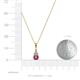 3 - Ofra Round Pink Tourmaline and Diamond Pendant 